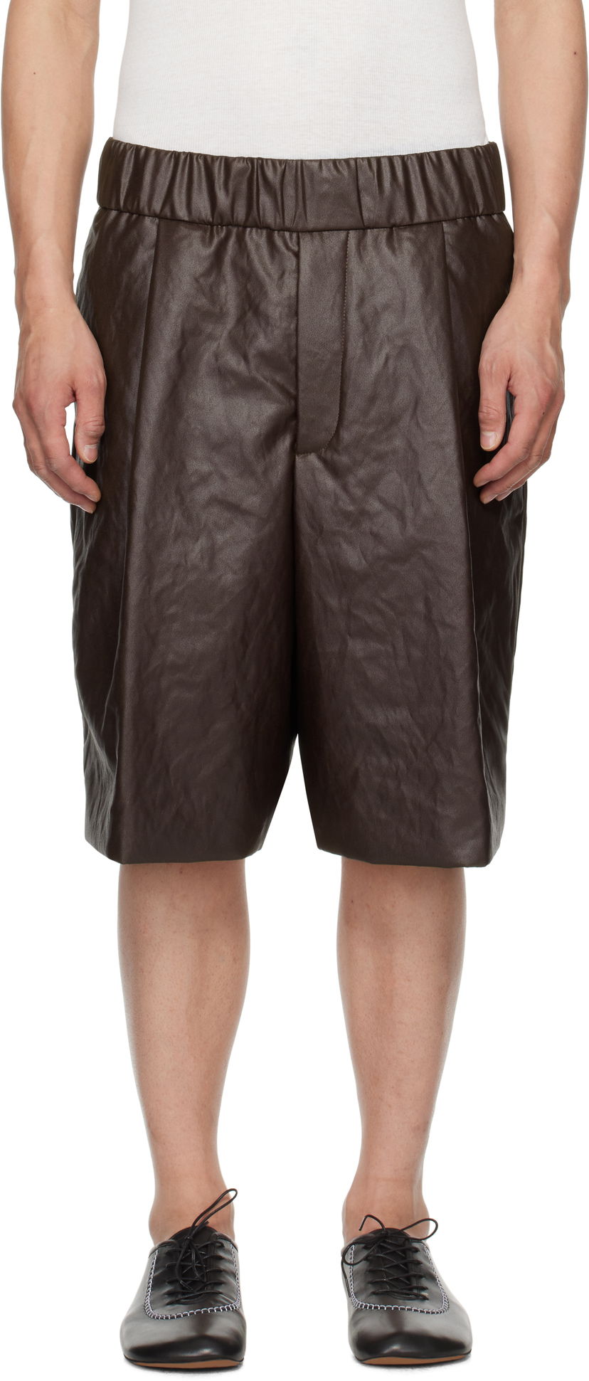 Shorts Dries Van Noten Dries Van Noten Pleated Shorts Brun | 251-020952-1502