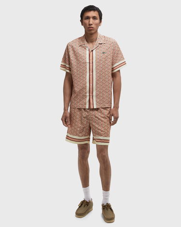 Skjorte Lacoste Lacoste Monogram Relaxed Fit Woven Button-Up Shirt Lyserød | CH9094-F9I, 2