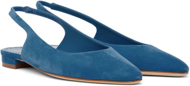 Kjole Manolo Blahnik Manolo Blahnik Sawra Slingback Ballerina Flats Blå | 125-2929, 3