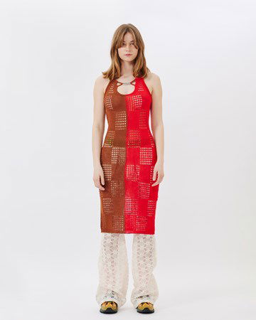 Kjole Andersson Bell Keira Block Knit Dress Rød | atb935w, 1