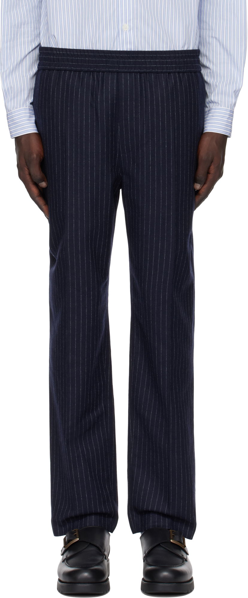 Bukser A.P.C. A.P.C. Pieter Pinstripe Trousers Mørkeblå | WOARO-H08394