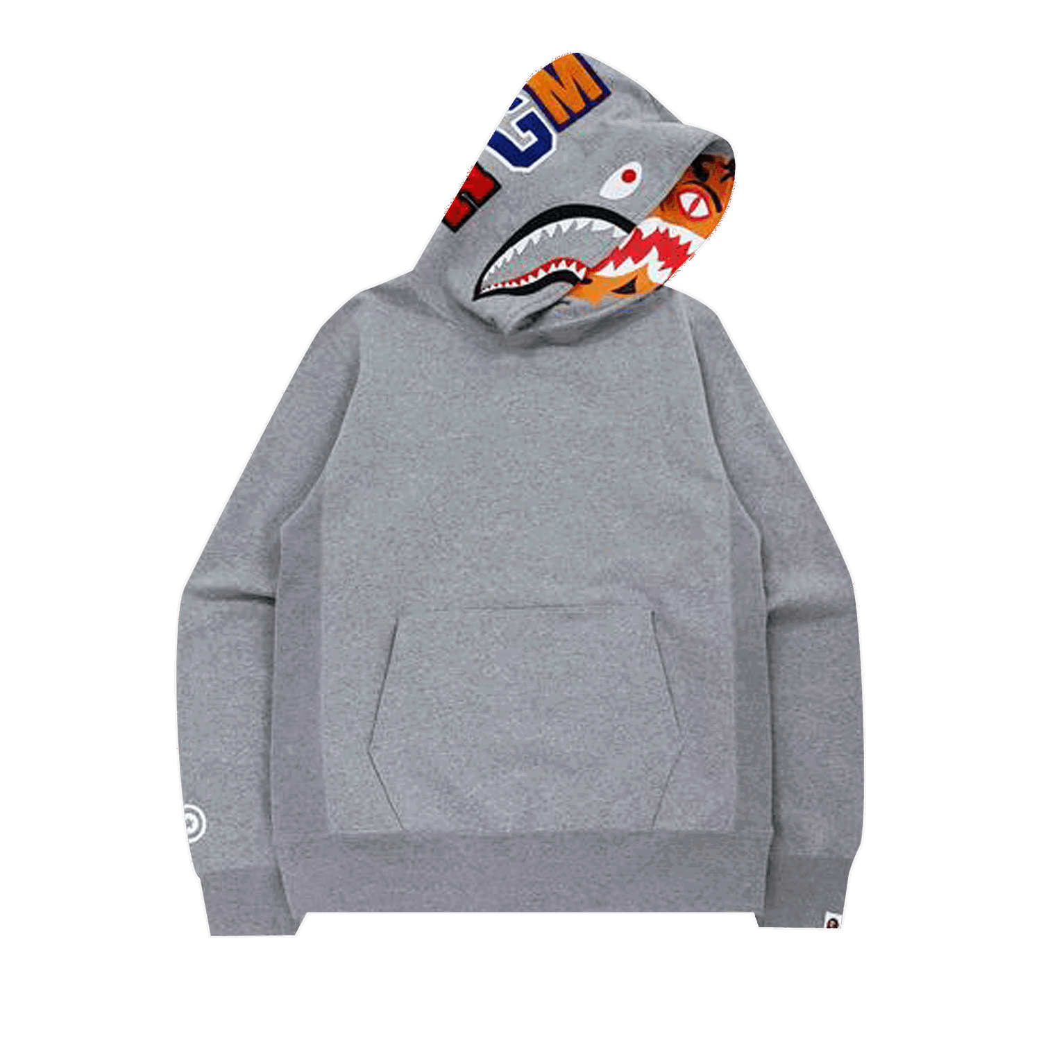 Sweatshirt BAPE Shark x Tiger Pullover Hoodie Grå | 1H80 114 005 GRAY, 0