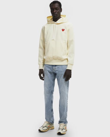 Sweatshirt Comme des Garçons Play Red Heart Emblem Sweatshirt Hoodie Beige | AX-T174-051-3, 1