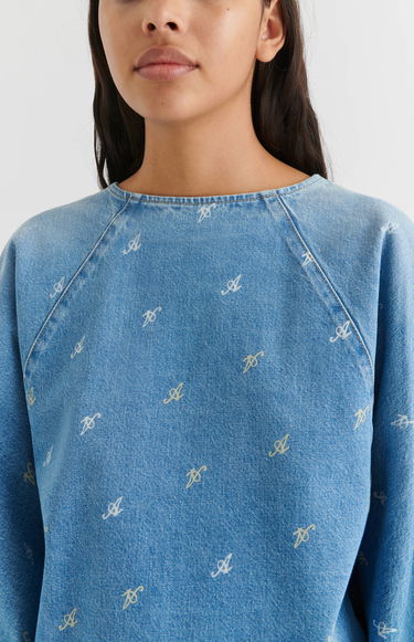 Sweatshirt AXEL ARIGATO Daisy Script A Sweatshirt Blå | A2162001, 7