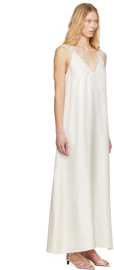 Kjole Róhe Rohe Silk Lace Maxi Dress Hvid | 415-33-256, 1