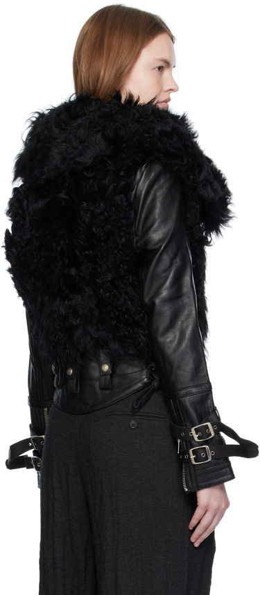 Jakke R13 R13 Furry Shrunken Shearling Jacket Sort | R13WR419-R544A, 2