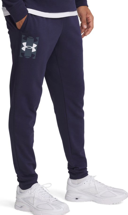 Joggingbukser Under Armour Under Armour Rival Terry Logo Joggers Mørkeblå | 1390144-410