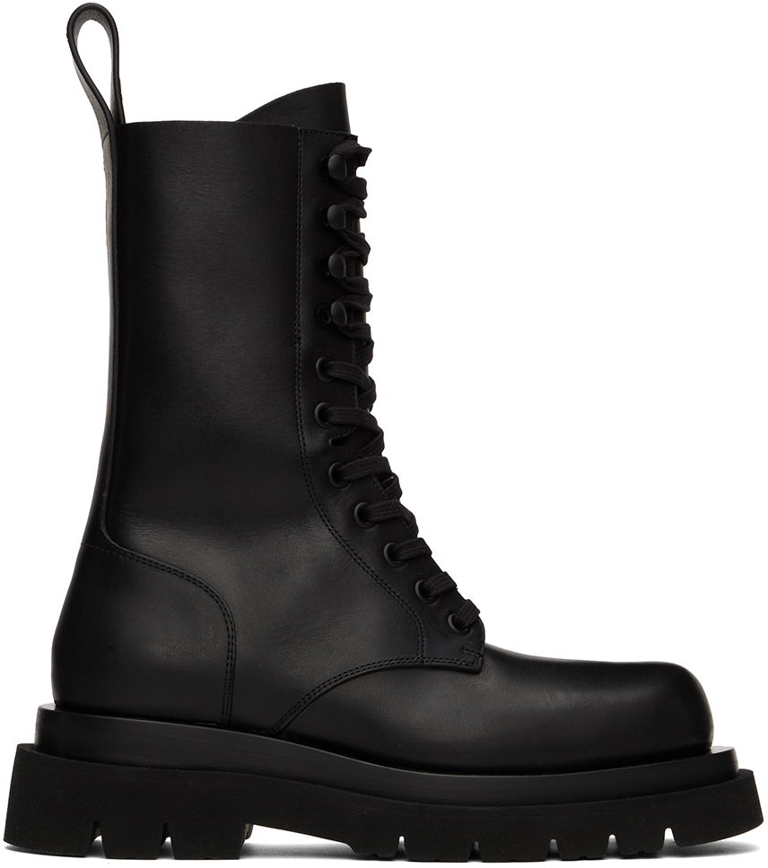 Sneakers og sko Bottega Veneta Lug Lace-Up Boots "Black" Sort | 716222 VBS50, 0