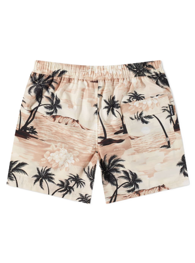 Badetøj Palm Angels Hawaiian Swim Short Beige | PMFD002S23FAB0046110