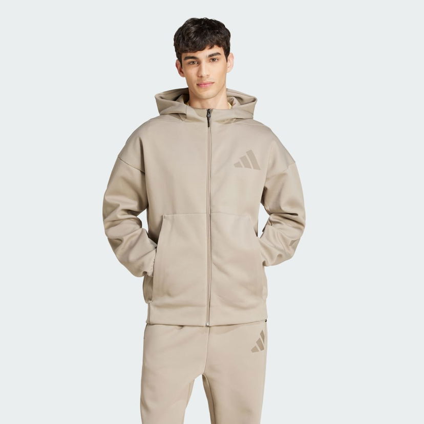 Sweatshirt adidas Performance Z.N.E. Full-Zip Hoodie Beige | JC5495