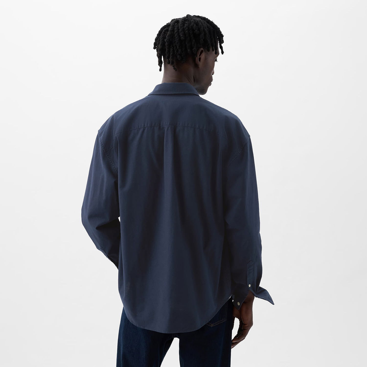 Skjorte GAP Shirt Standard Logo Oxford Shirt Tapestry Navy XS Sort | 887258-01, 1