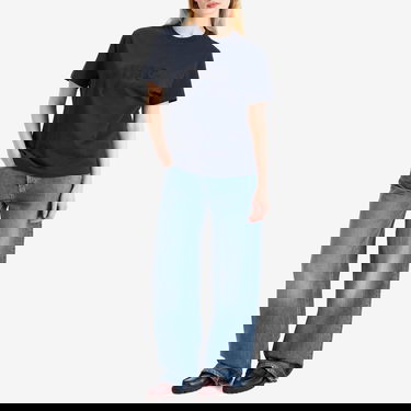 T-shirt A.P.C. Women's Lenny Logo T-Shirt, Size Large Mørkeblå | COHGS-M26504-IAK, 4