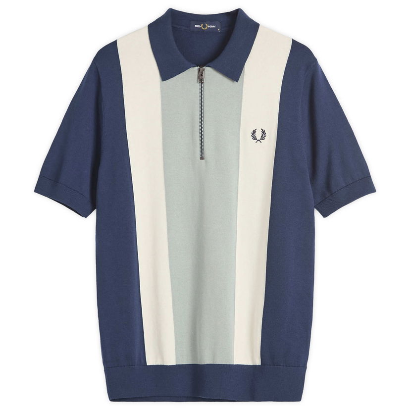 Polo skjorte Fred Perry Fred Perry Men's Zip Neck Knit Shirt Blå | K9728-Y90