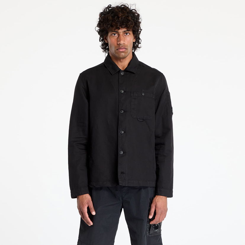 Skjorte C.P. Company C.P. Company Cotton/Linen Overshirt Sort | 18CMOS102A006273G-999