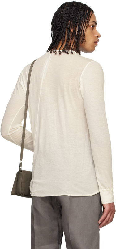T-shirt Rick Owens Rick Owens Hollywood Basic Long Sleeve T-Shirt Beige | RU01E5252 UC, 2