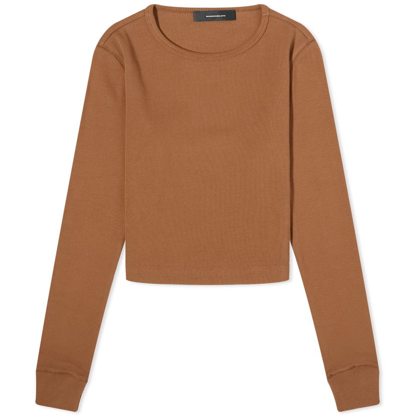 T-shirt WARDROBE.NYC Hailey Bieber Long Sleeve Brun | W1043R09