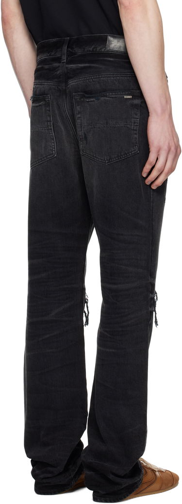 Jeans AMIRI AMIRI Leather Straight MX1 Jeans Sort | AMDNGH1086, 2
