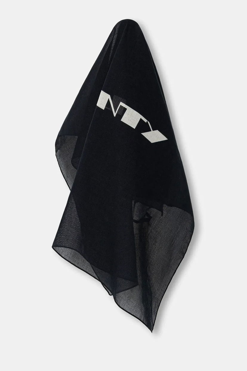 Tørklæde Rick Owens Rick Owens DRKSHDW Cotton Printed Opera Bandana Sort | DA02E7471.SCAEP2