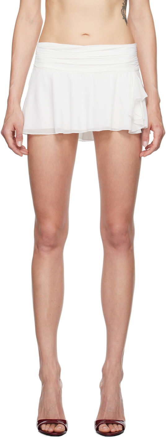 Nederdel GUIZIO Guizio Slit Mini Skirt Hvid | P24311W096