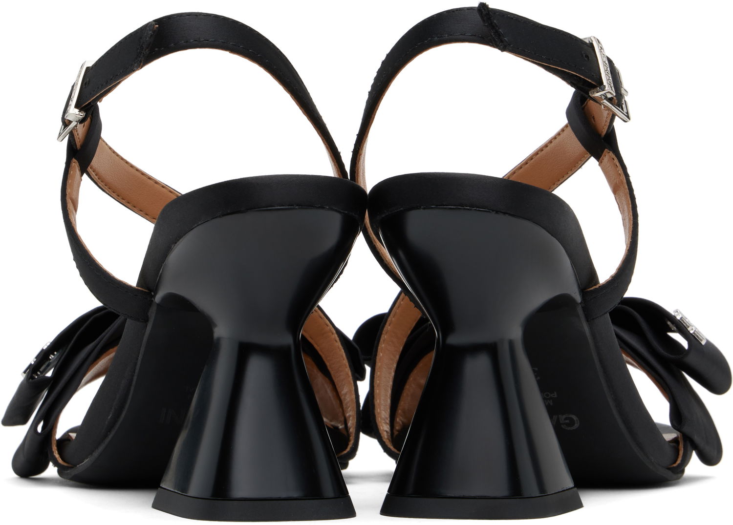 Sneakers og sko GANNI GANNI Big Bow High Heeled Sandals Sort | S2850, 1