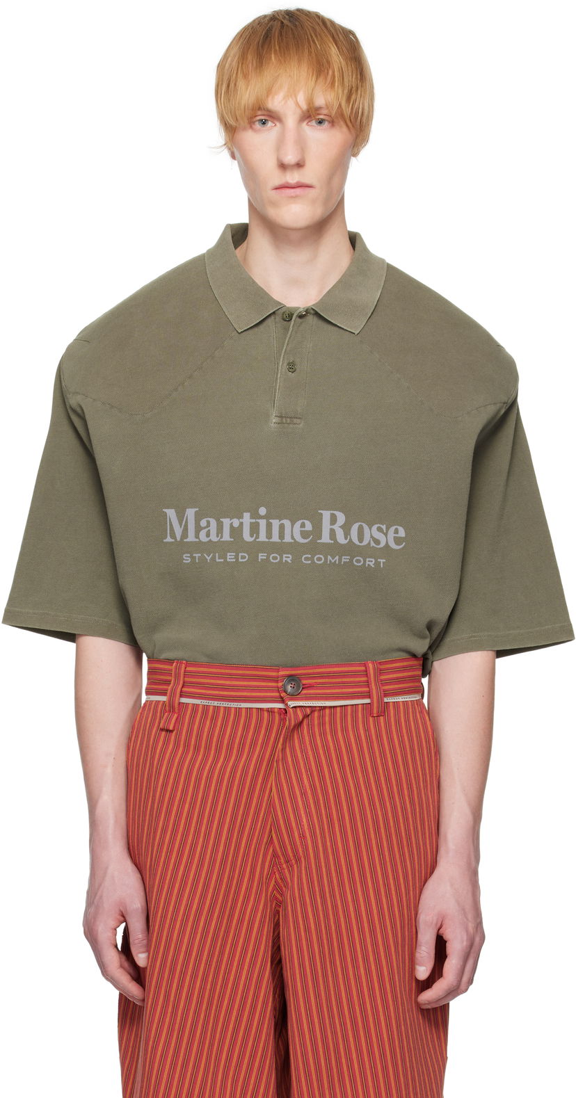 Polo skjorte Martine Rose Martine Rose Padded Polo Grøn | 654JE02411L