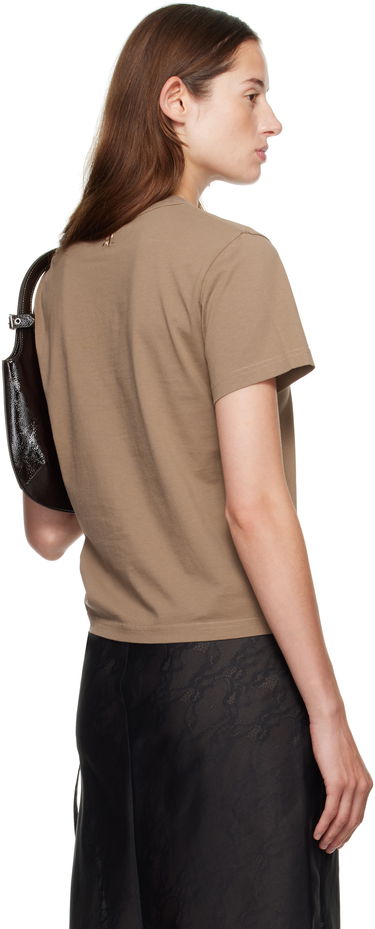 T-shirt Courrèges Courrèges Embroidered T-Shirt Brun | 325JTS217JS0233, 2