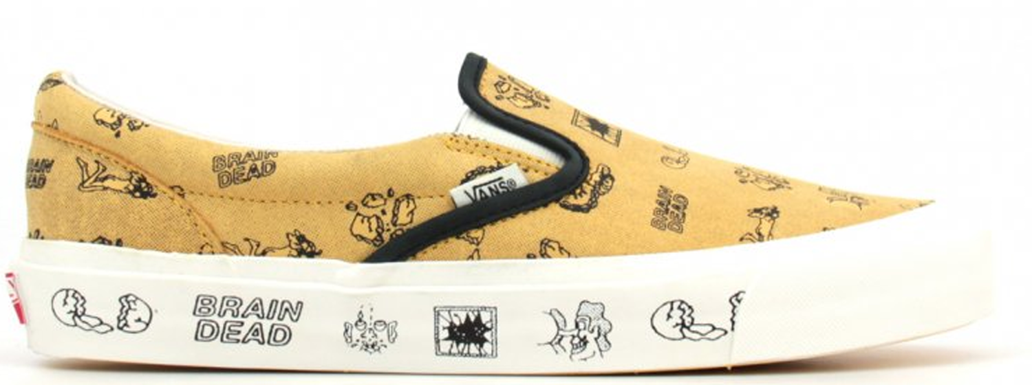 Sneakers og sko Vans Slip-On Brain Dead Gold Gul | VN0A38FJN8B, 0