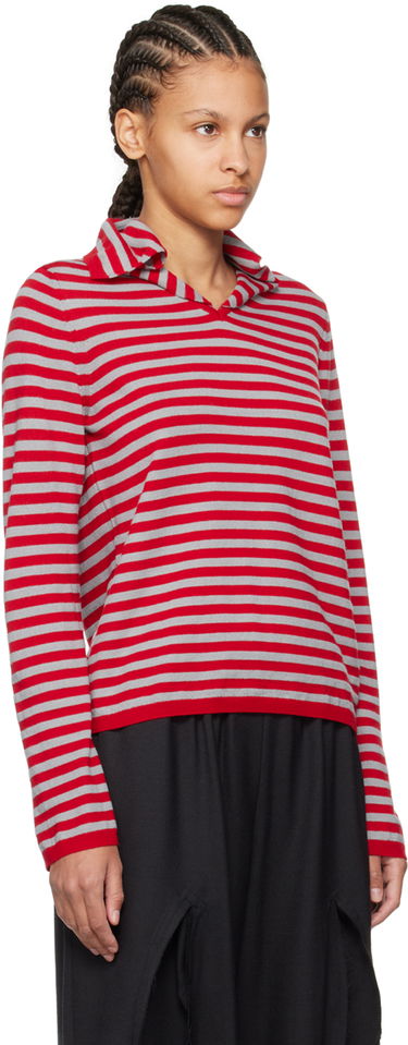 Sweater Comme des Garçons Comme des Garçons Girl Striped Sweater Rød | NM-N002-051, 1