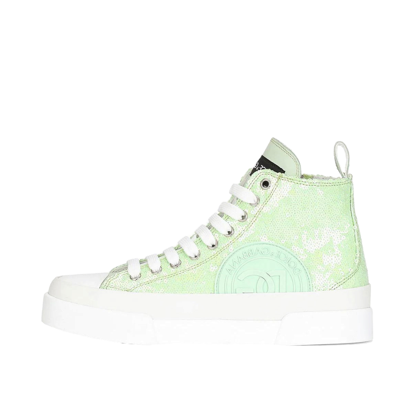 Sneakers og sko Dolce & Gabbana Portofino High Top Sequin Lime Green W Grøn | CK1887AQ273
