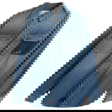 Jakke Maison Margiela Maison Margiela Distressed Patchwork Denim Shirt Jacket Blå | S50DT0064-M30034-961, 0