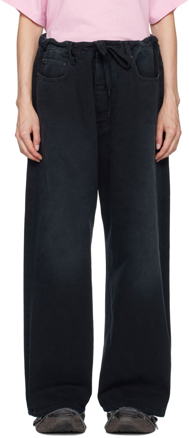 Jeans Balenciaga Navy Oversized Baggy Jeans Sort | 786643 TNW11, 0