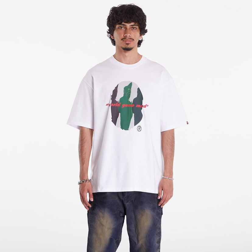 T-shirt BAPE A BATHING APE Shark Shinji Ape Head Relaxed Fit Tee Hvid | 001TEK301328MWHT