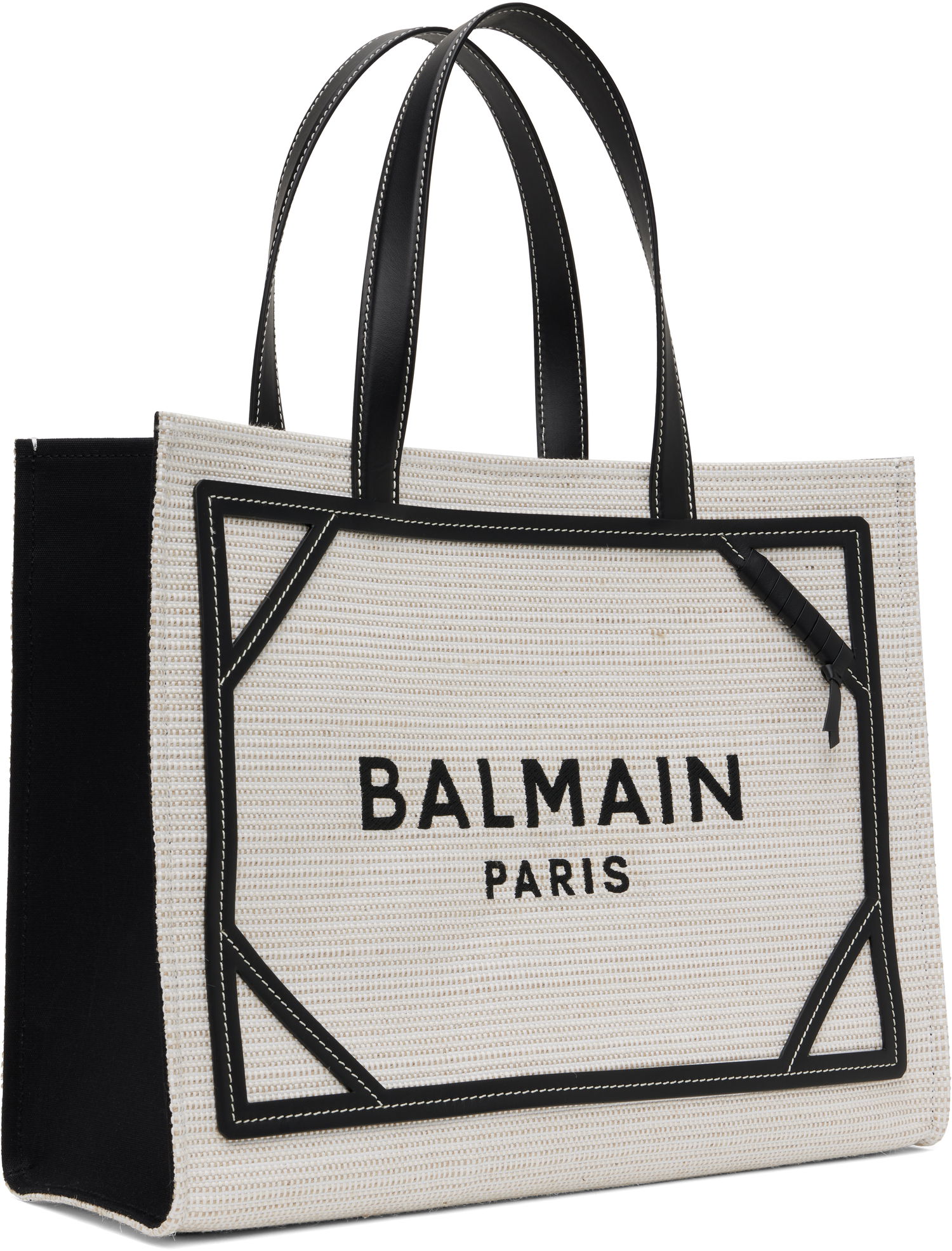 Mulepose Balmain Balmain B-Army Raffia Tote Beige | EN0FF901TCRB, 1