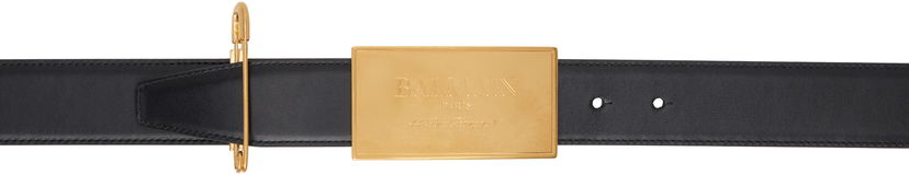 Bælter Balmain Balmain Safety Pin Leather Belt Sort | EN1WJ167LSLX