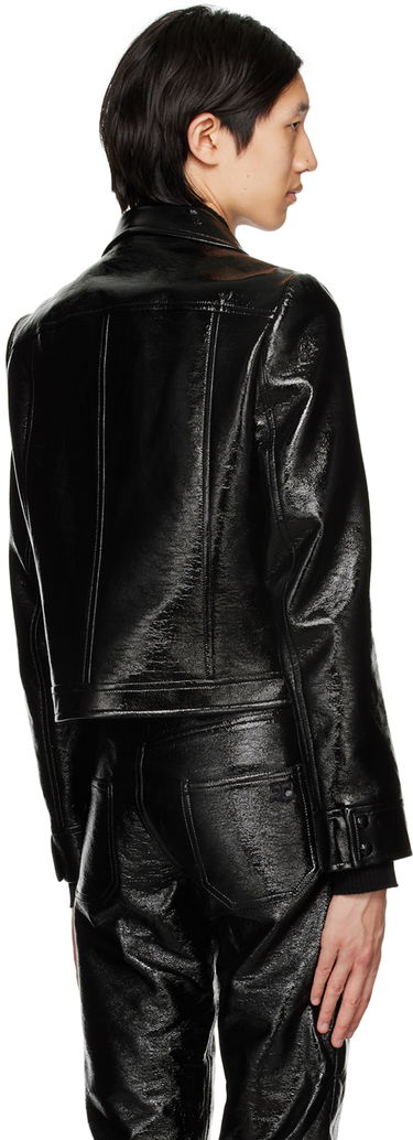 Jakke Courrèges Courrèges Crinkled Vinyl Jacket Sort | 123CBL017VY0014, 2