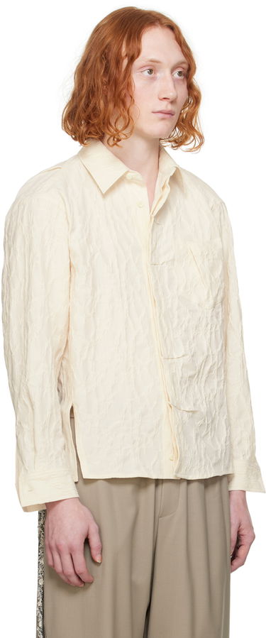 Skjorte ADER ERROR Textured Button-Up Shirt Beige | BN01SSSH0102IV, 1