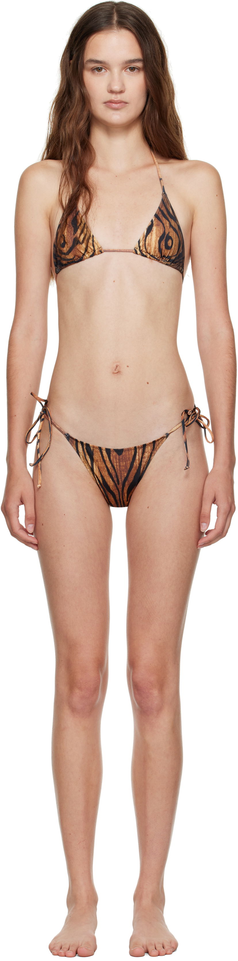 Badetøj Jean Paul Gaultier Jean Paul Gaultier 'The Wood' Print Bikini Brun | 25/03-W-BS031-J009P-0060