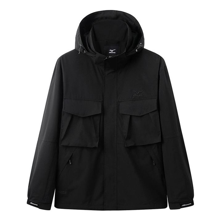 Vindjakke Mizuno Waterproof Logo Jacket Sort | A2CE3110, 0