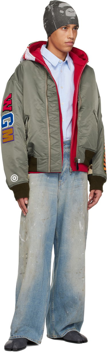 Bomberjakke BAPE BAPE Shark MA-1 Bomber Jacket Grøn | 001HJK701003M, 3