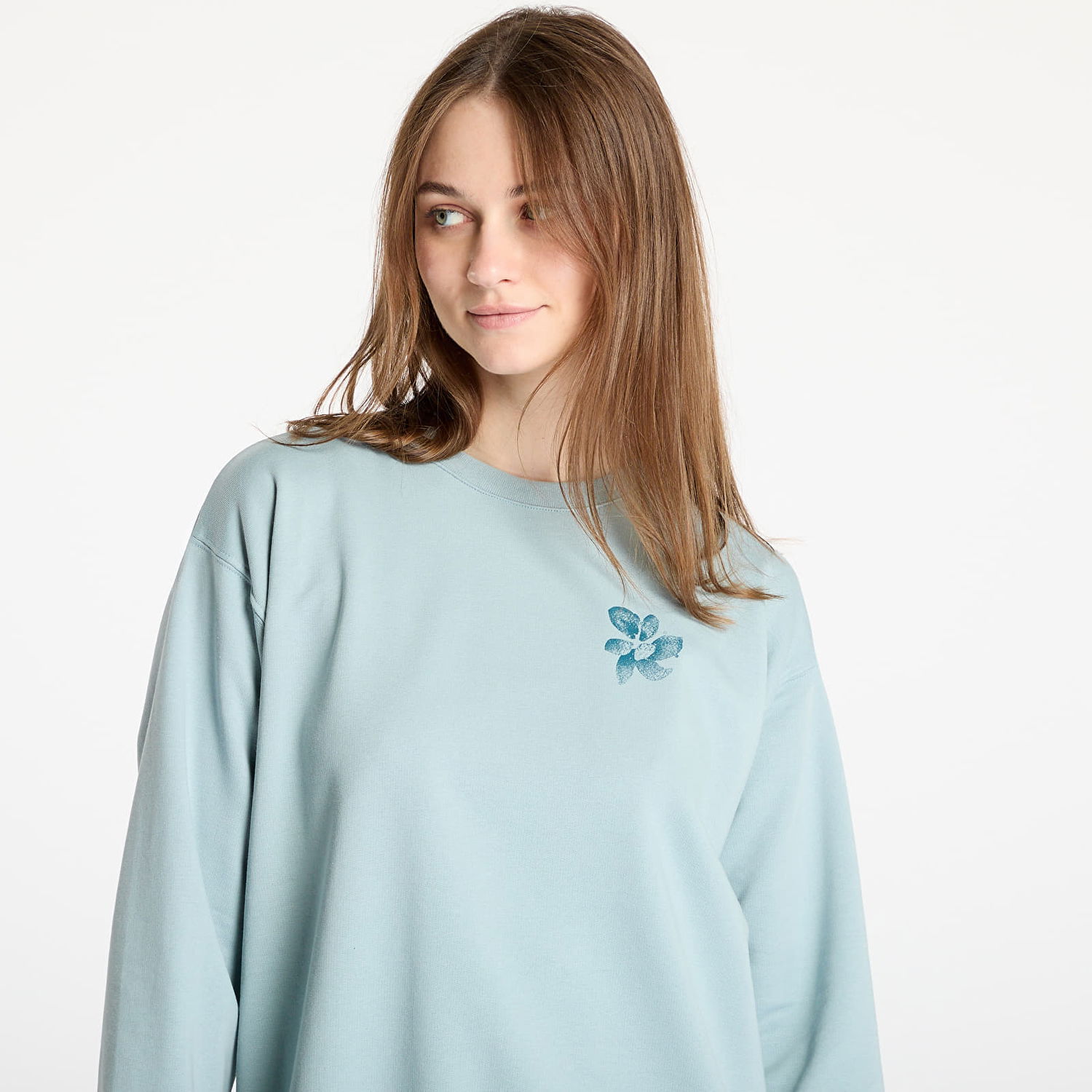 Kjole Horsefeathers Horsefeathers Qiana Sweatshirt Turkis | SW933A, 1