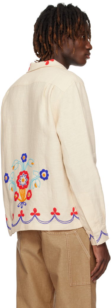 Skjorte Bode Bode Beaded Garden Party Shirt Beige | MRS25SH030, 2