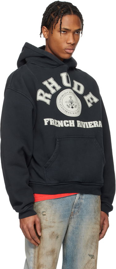 Sweatshirt Rhude Rhude 'French Riviera' Graphic Hoodie Sort | RHPS25HO04012, 1