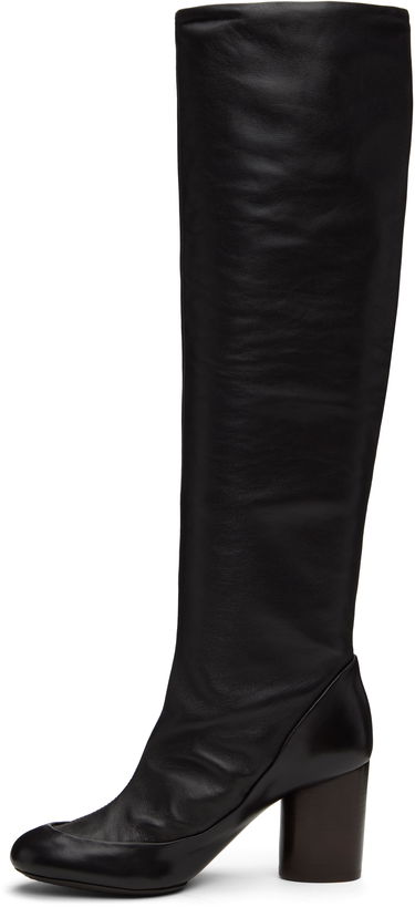 Sneakers og sko LEMAIRE LEMAIRE Glove Leather Knee Boots Sort | FO0159 LL0115, 2