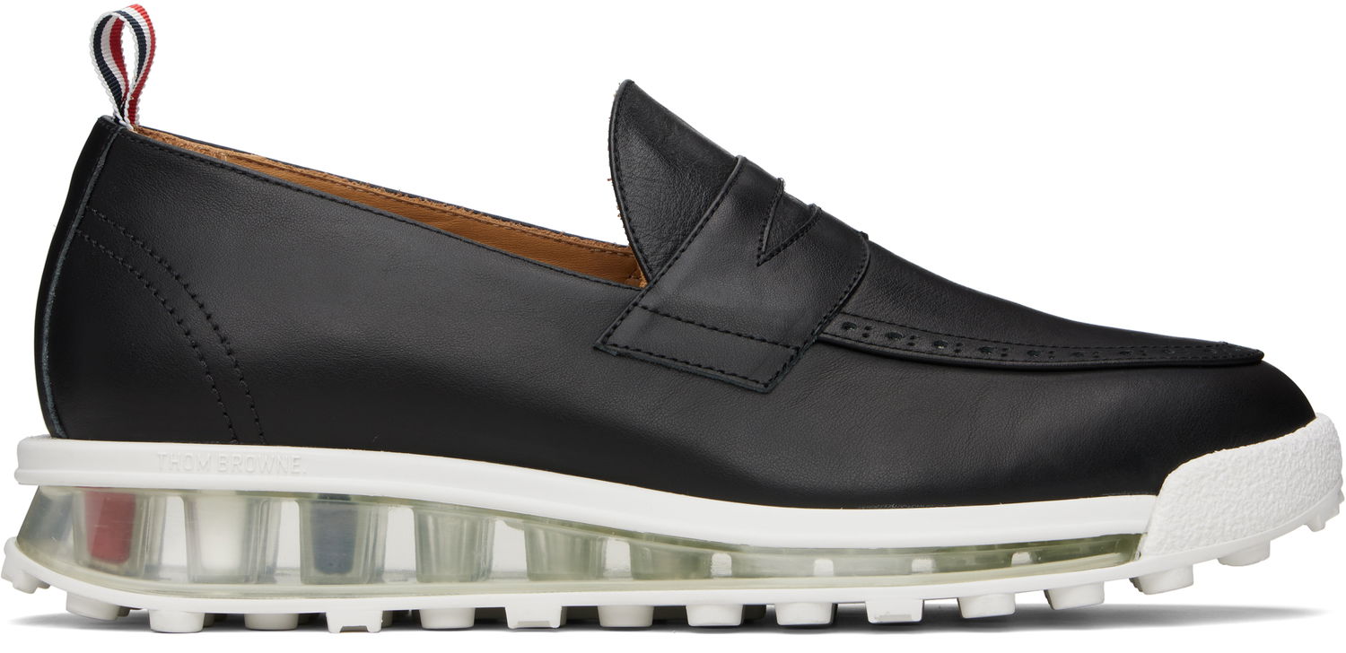 Sneakers og sko Thom Browne Thom Browne Clear Tech Runner Sole Penny Loafers Sort | MFE008B-05584, 0