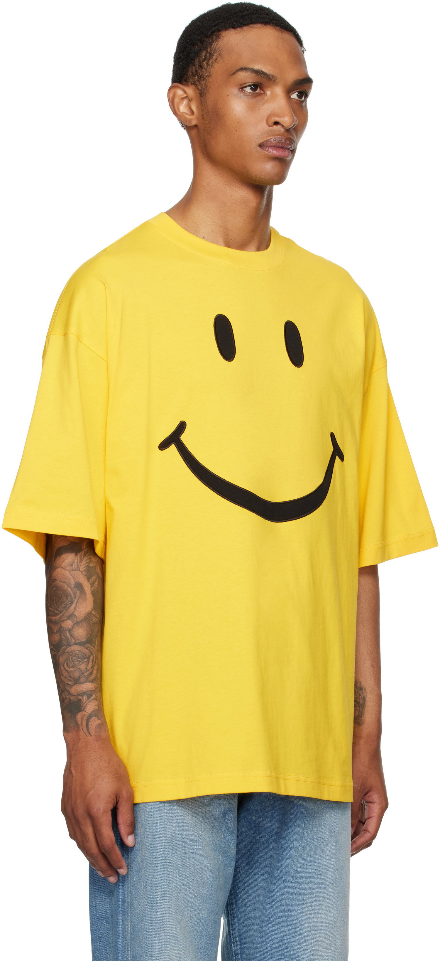T-shirt Moschino Moschino Smiley® Organic Cotton T-Shirt Gul | 252ZZ072352411027, 1