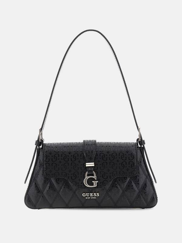 Skuldertaske GUESS Adi 4G Logo Shoulder Bag Sort | HWGG9306180, 0