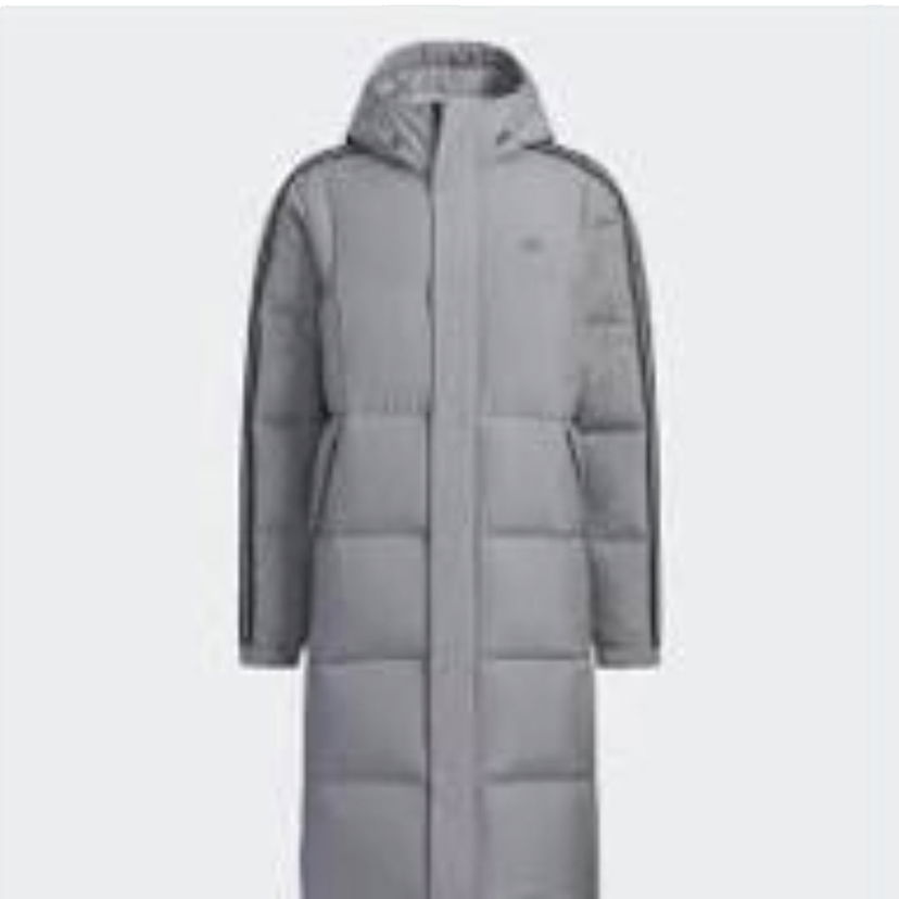 Puffer jakke adidas Originals Long Down Jacket Grå | IT8715