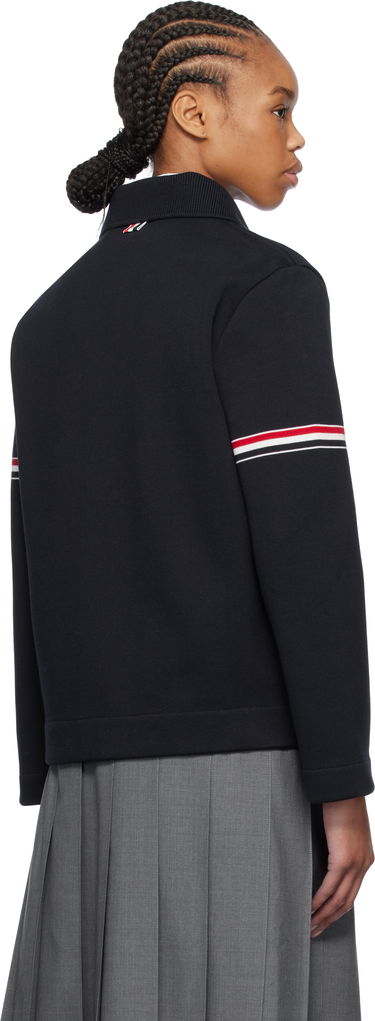 Sweater Thom Browne Thom Browne Cotton Loopback Work Jacket Mørkeblå | FKJ113A-Y3004, 2