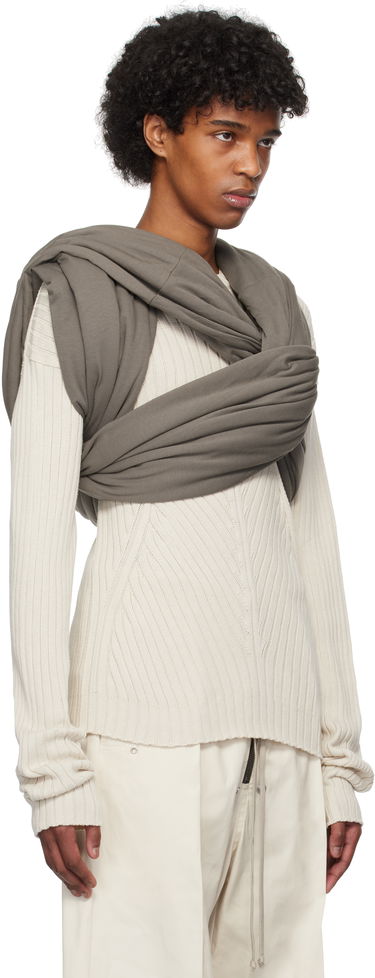 Tanktop Rick Owens Rick Owens Hollywood Triple Donut Top Beige | RU01E5432 JA, 4