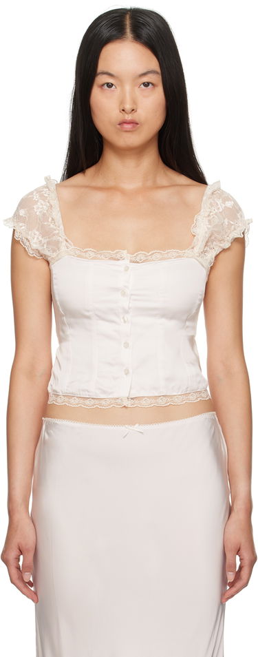 Tanktop GUIZIO Guizio Kahli Lace Top Hvid | F24106W022, 0